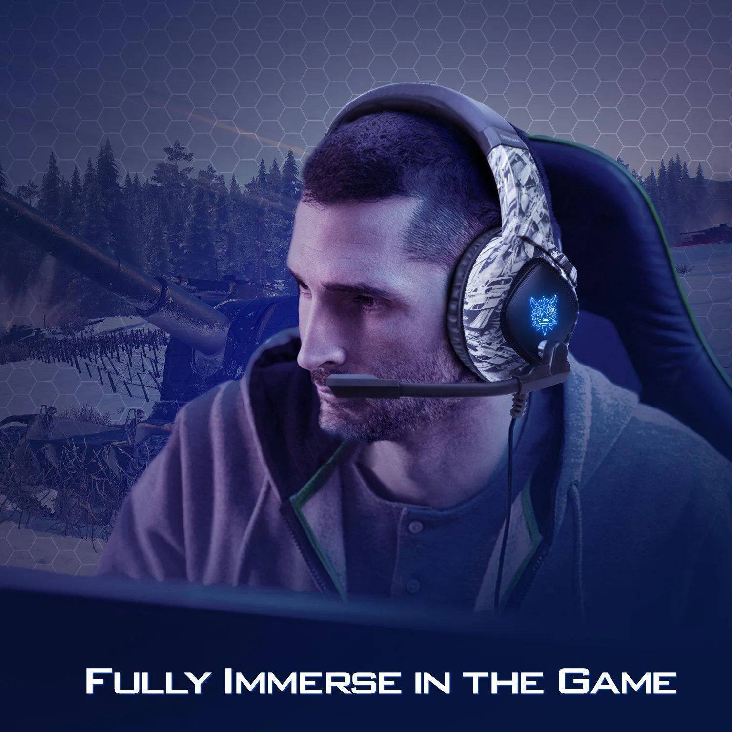 ONIKUMA K19 Professional Gaming Headphone with RGB LED Backlight