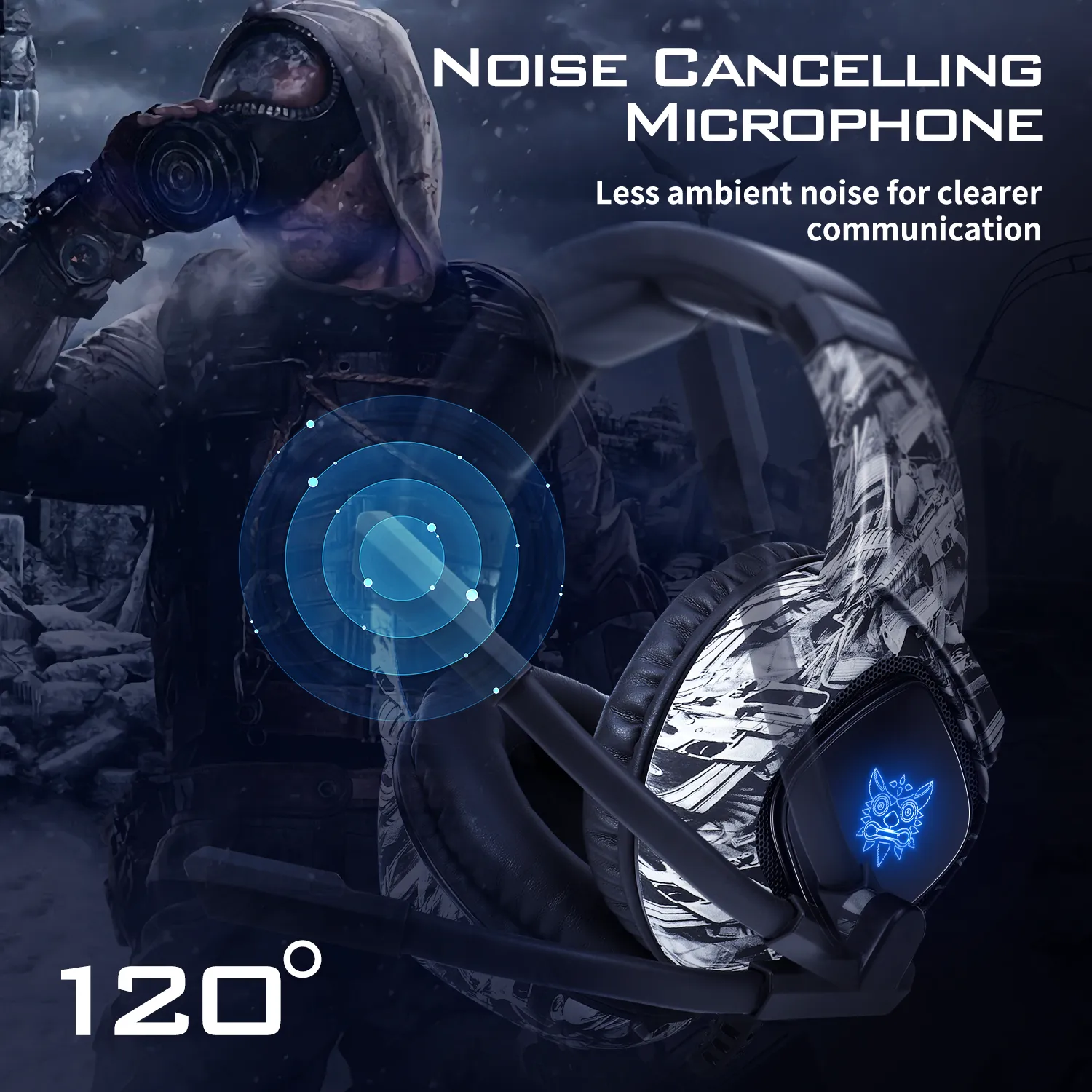 ONIKUMA K19 Professional Gaming Headphone with RGB LED Backlight