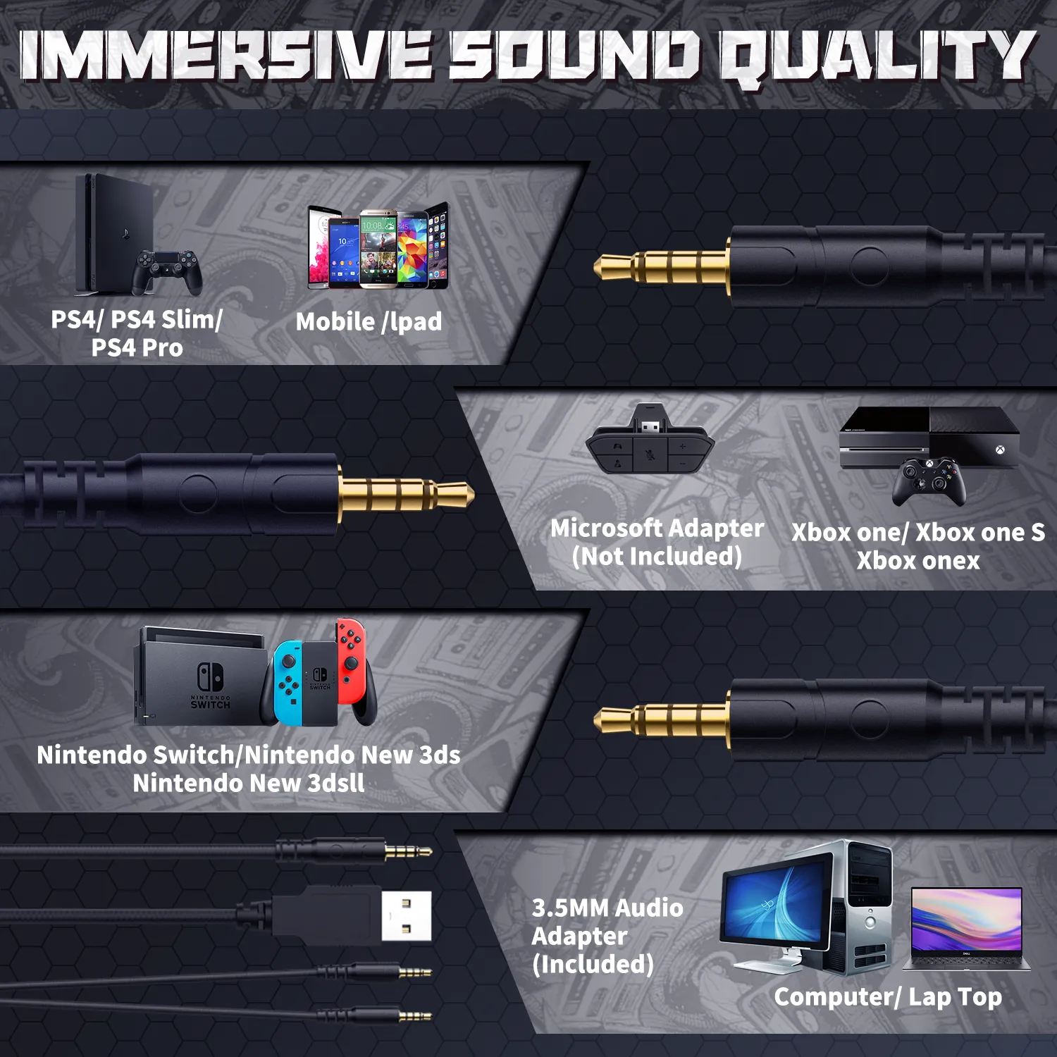 ONIKUMA K19 Professional Gaming Headphone with RGB LED Backlight