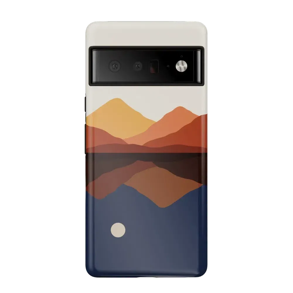Opposites Attract | Day & Night Colorblock Mountains Google Pixel Case