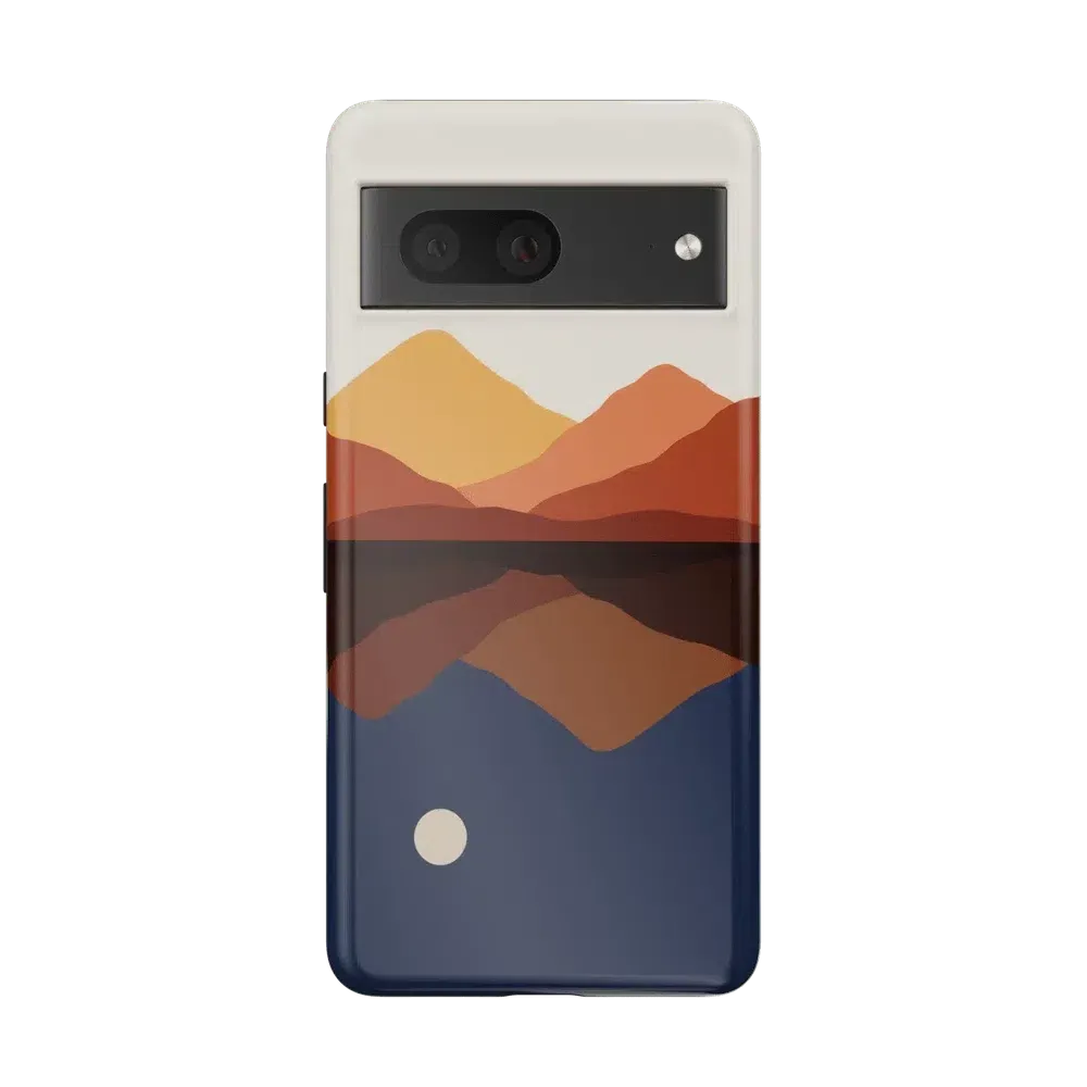 Opposites Attract | Day & Night Colorblock Mountains Google Pixel Case