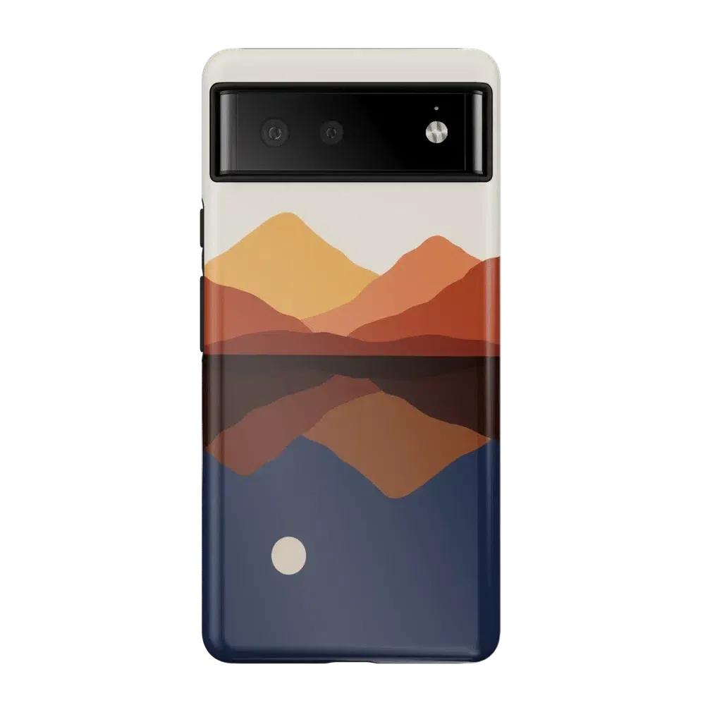 Opposites Attract | Day & Night Colorblock Mountains Google Pixel Case