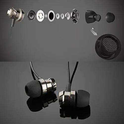 OPTIMA Wired Earbuds in Ear Headphones with Microphone, Earphones with Mic and Volume Control, Memory Foam, Reinforced Cable, Bass Compatible with iPhone