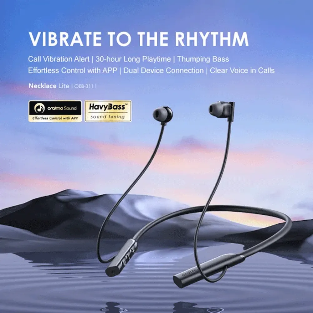 Oraimo Necklace Lite OEB-311 Neckband Wireless Earphone - Black