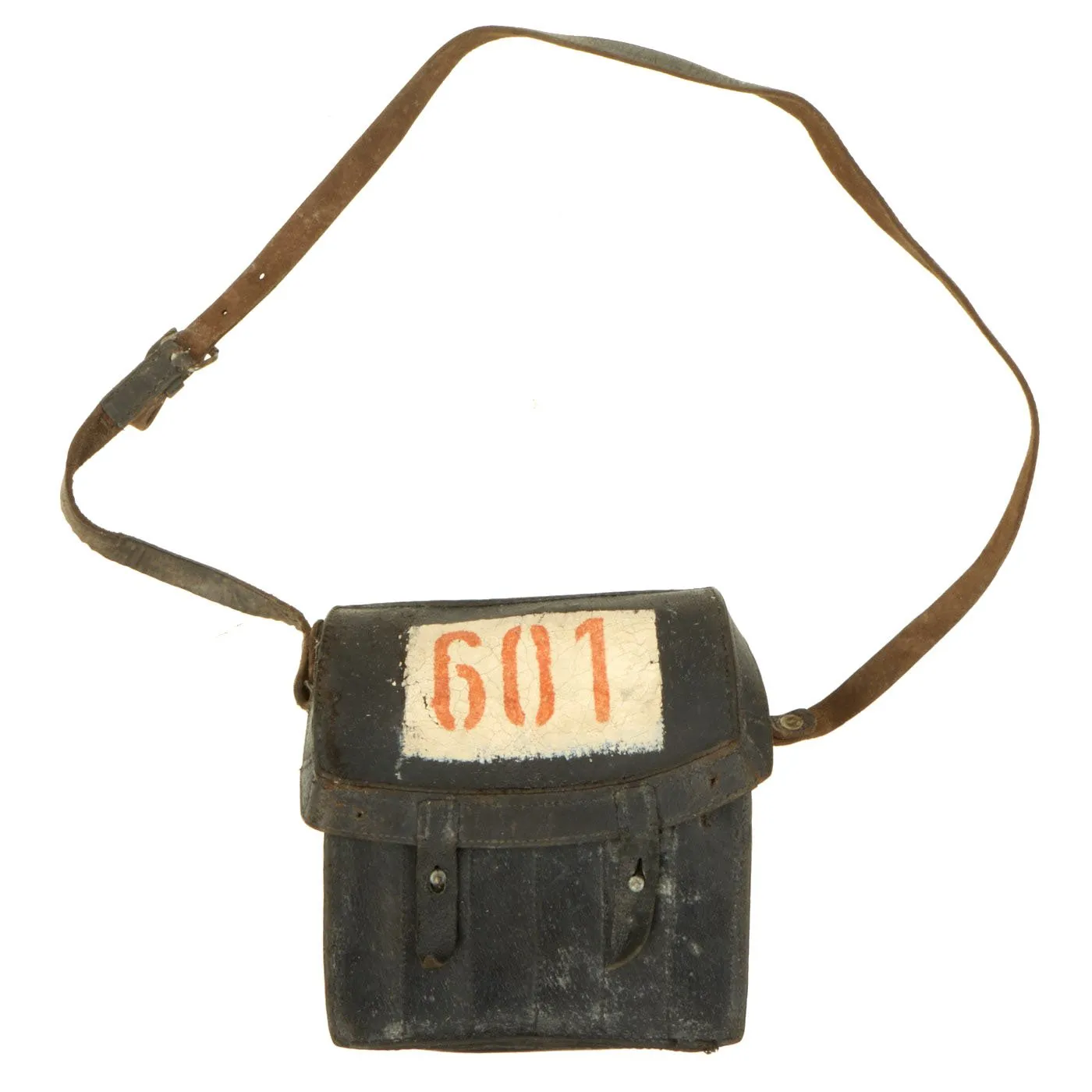 Original Cold War East German DDR Leather Flare Gun Ammunition Pouch