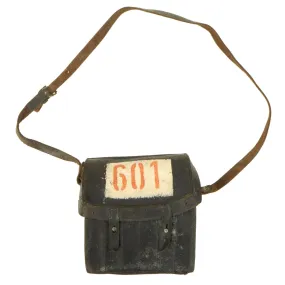 Original Cold War East German DDR Leather Flare Gun Ammunition Pouch