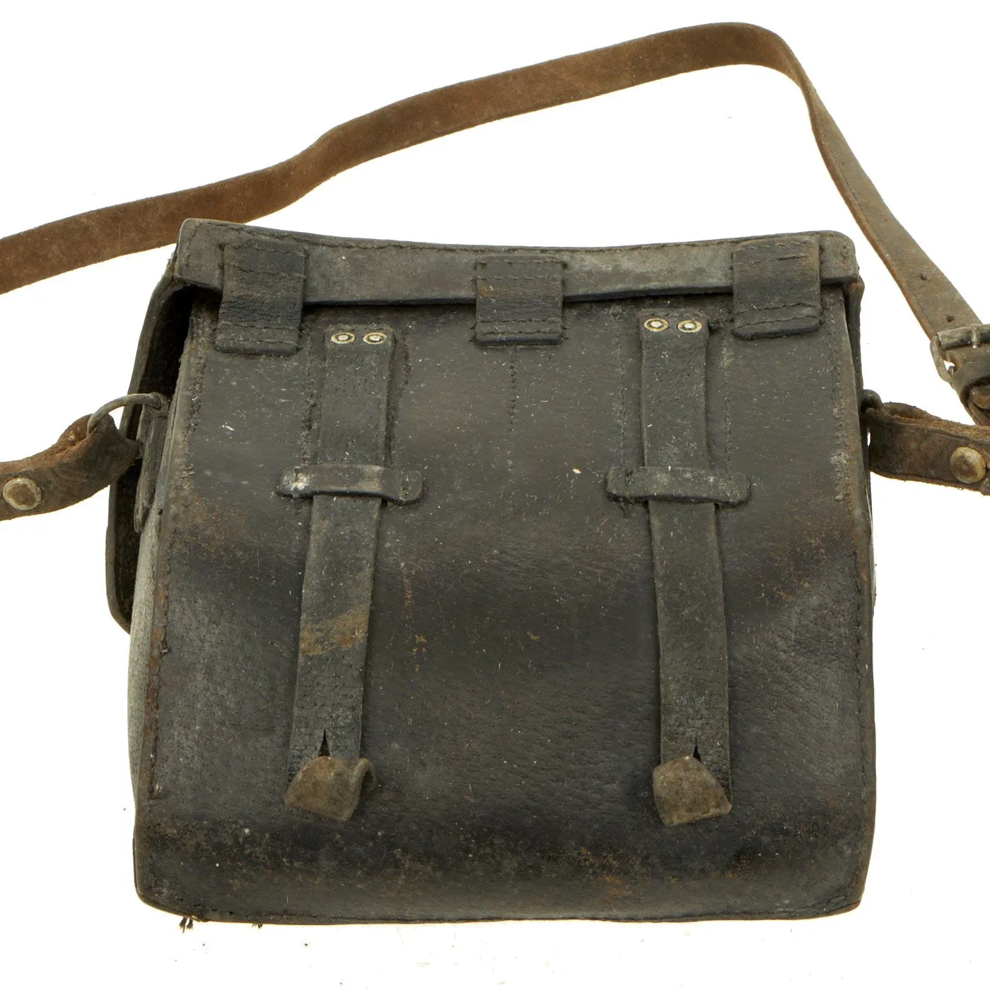 Original Cold War East German DDR Leather Flare Gun Ammunition Pouch