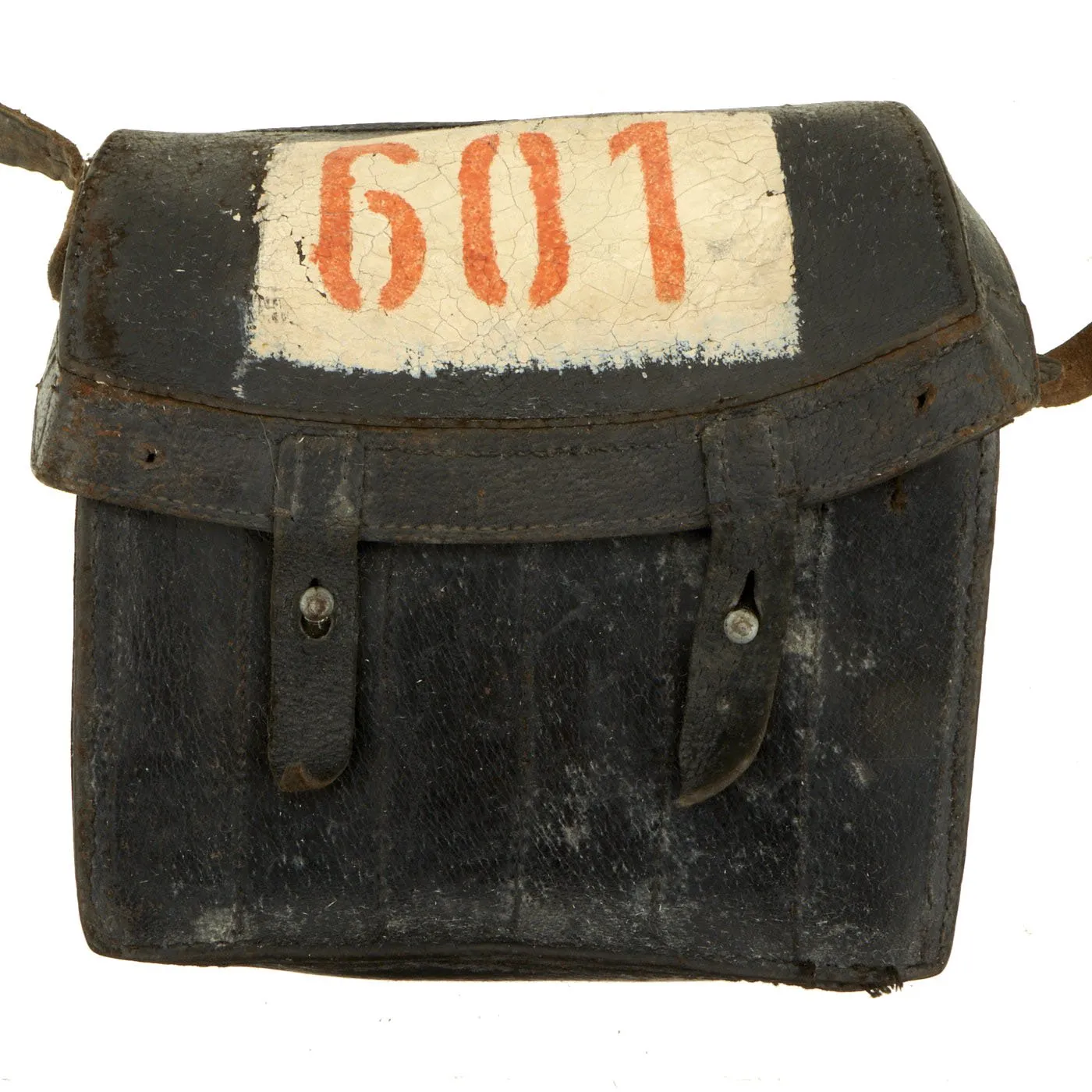 Original Cold War East German DDR Leather Flare Gun Ammunition Pouch