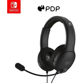 PDP Nintendo Switch Airlite Wired Gaming Headset 3.5mm Jack Black