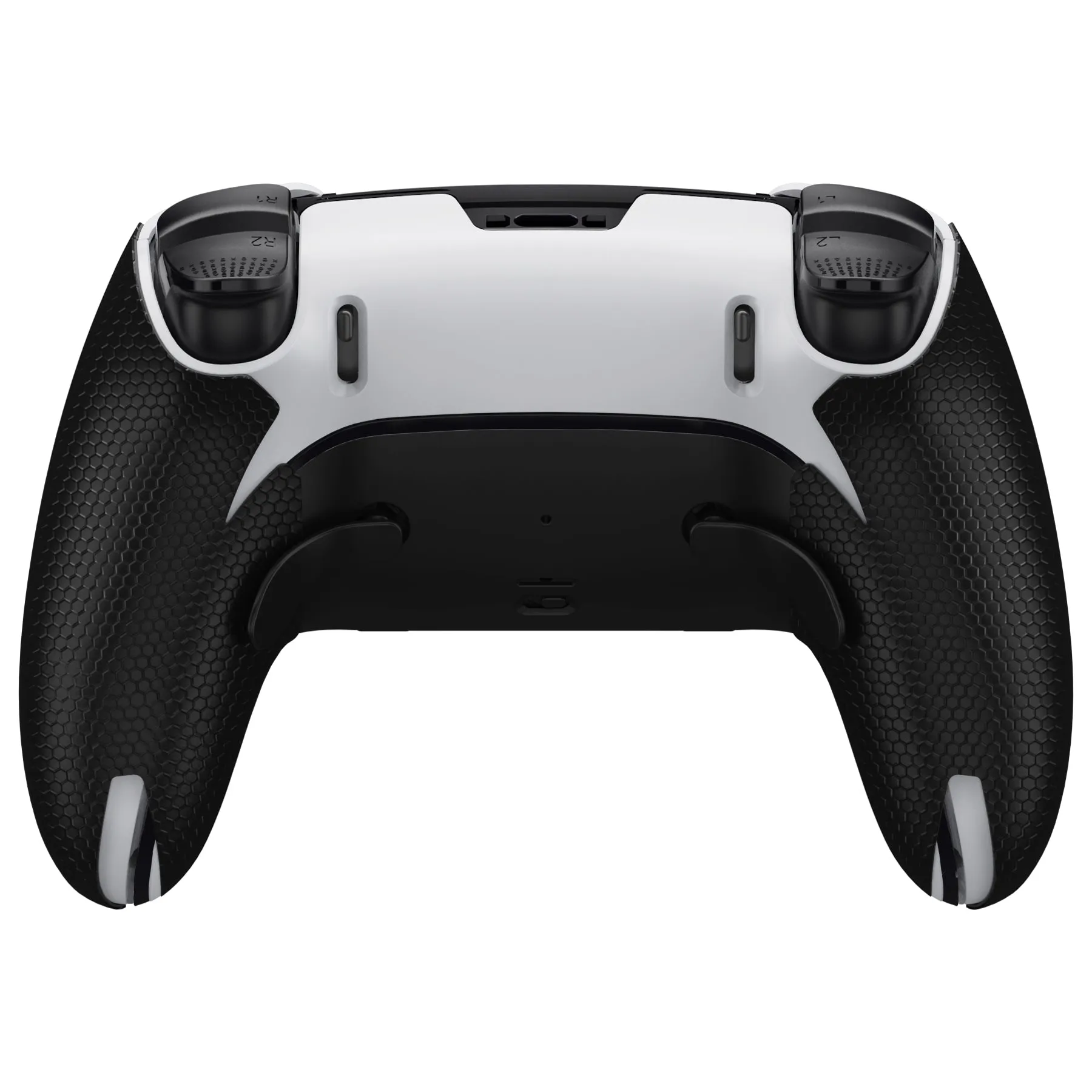 PlayVital Anti-Skid Sweat-Absorbent Controller Grip for ps5 Edge Wireless Controller, Professional Textured Soft PU Handle Grips Anti Sweat Protector for ps5 Edge Controller - Black - PFPJ112