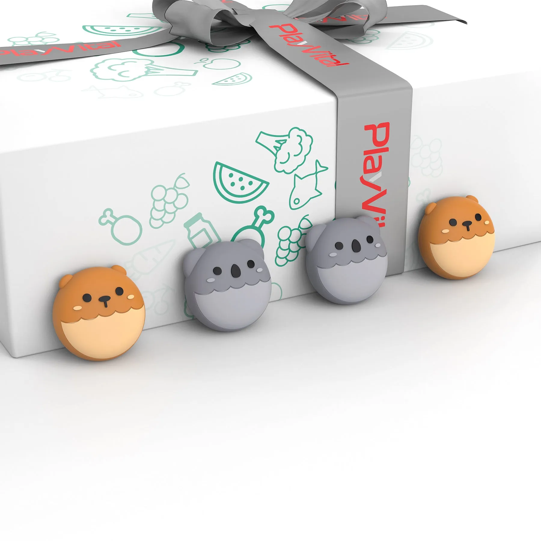 PlayVital Brown Bear & Koala Cute Thumb Grip Caps for PS5/4 Controller, Silicone Analog Stick Caps Cover for Xbox Series X/S, Thumbstick Caps for Switch Pro Controller - PJM3001