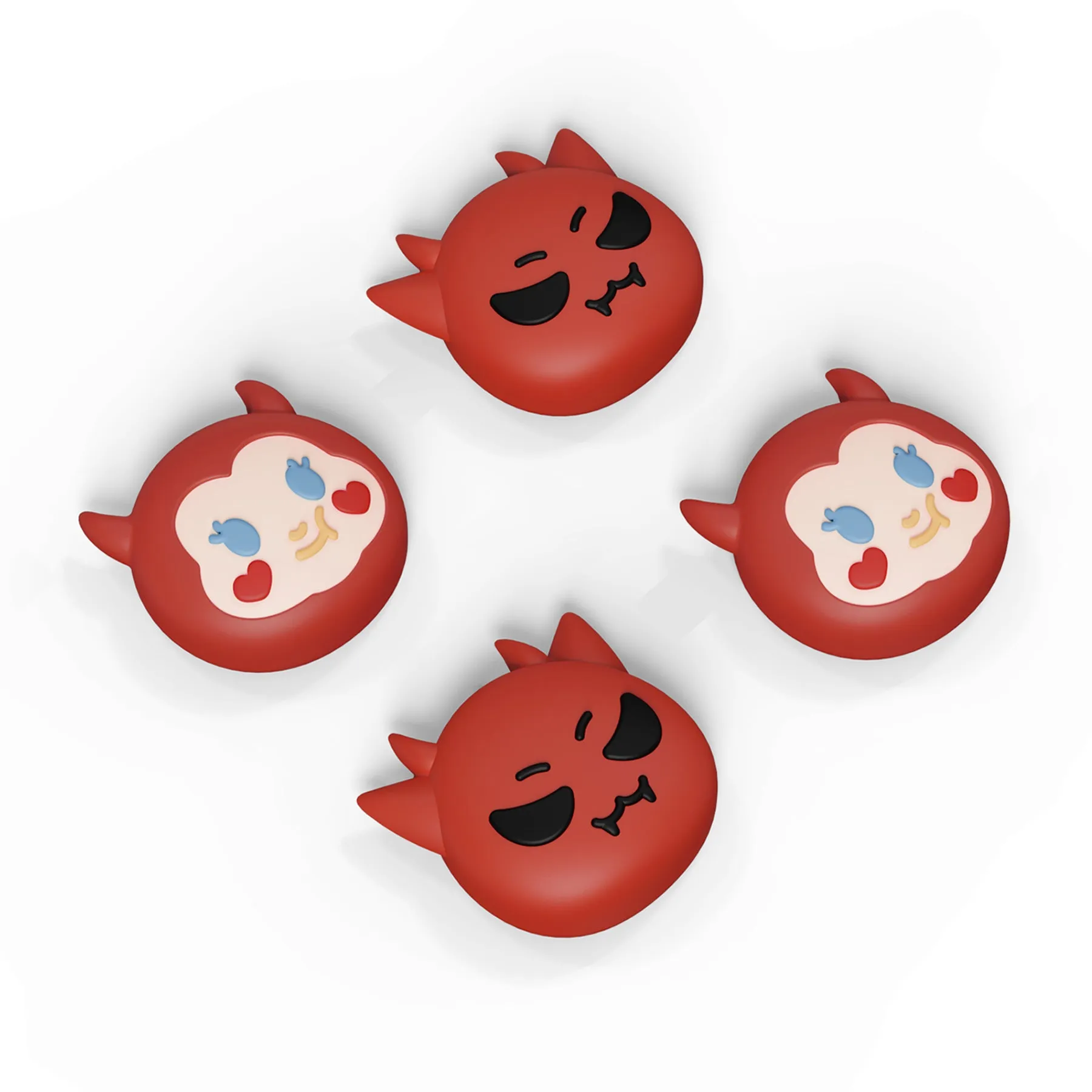 PlayVital Little Devils Cute Thumb Grip Caps for PS5/4 Controller, Silicone Analog Stick Caps Cover for Xbox Series X/S, Thumbstick Caps for Switch Pro Controller - PJM3032