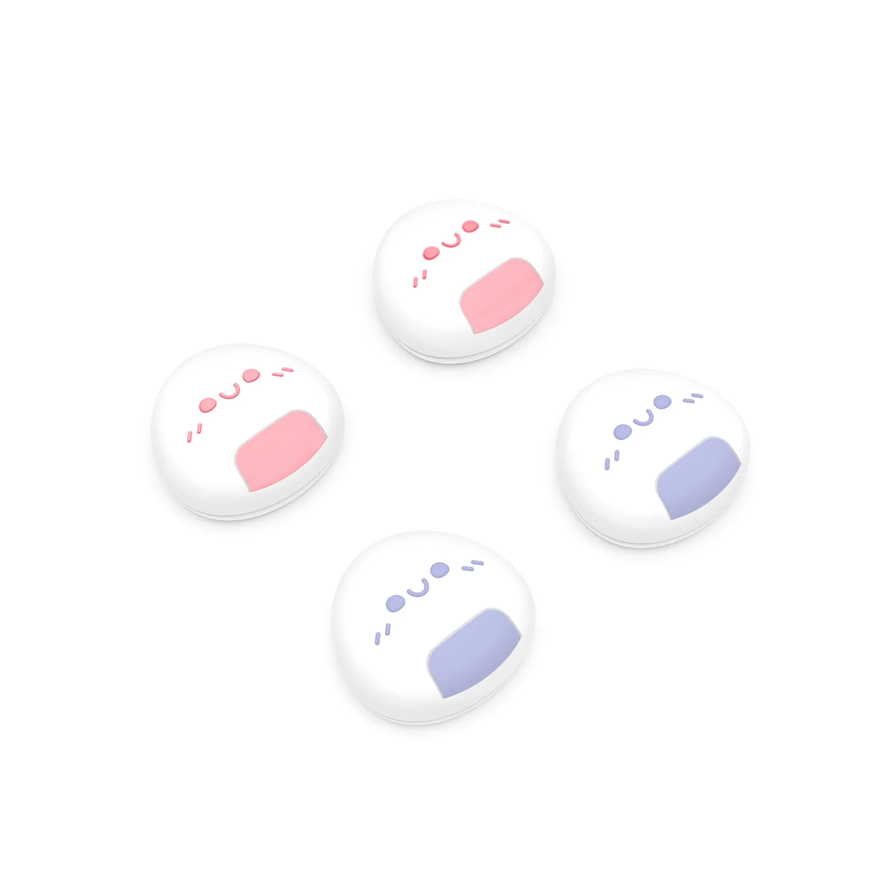 PlayVital Onigiri Cute Thumb Grip Caps for PS5/4 Controller, Silicone Analog Stick Caps Cover for Xbox Series X/S, Thumbstick Caps for Switch Pro Controller - Light Violet & Pink - PJM3008