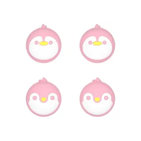 PlayVital Penguin Cute Thumb Grip Caps for PS5/4 Controller, Silicone Analog Stick Caps Cover for Xbox Series X/S, Thumbstick Caps for Switch Pro Controller - Pale Red - PJM3010