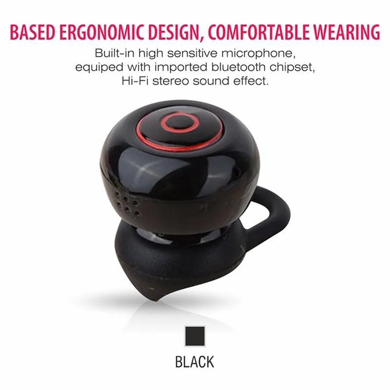 Professional Mini Earpiece with Hands-free Calling and Microphone