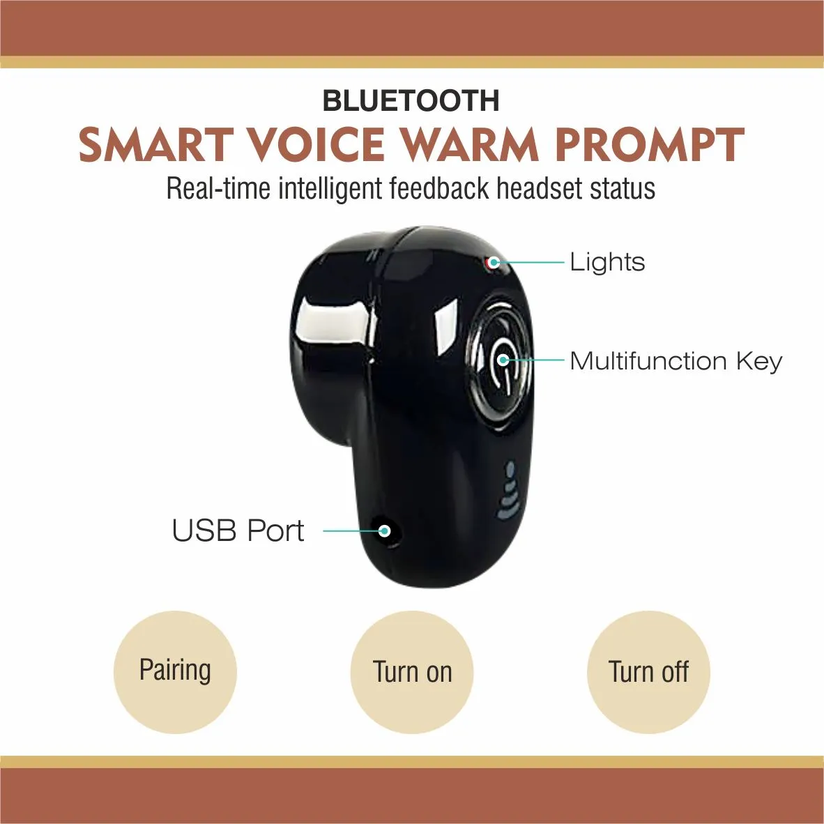 Professional Mini Invisible Wireless Bluetooth 10.0 Stereo In-Ear Earbud