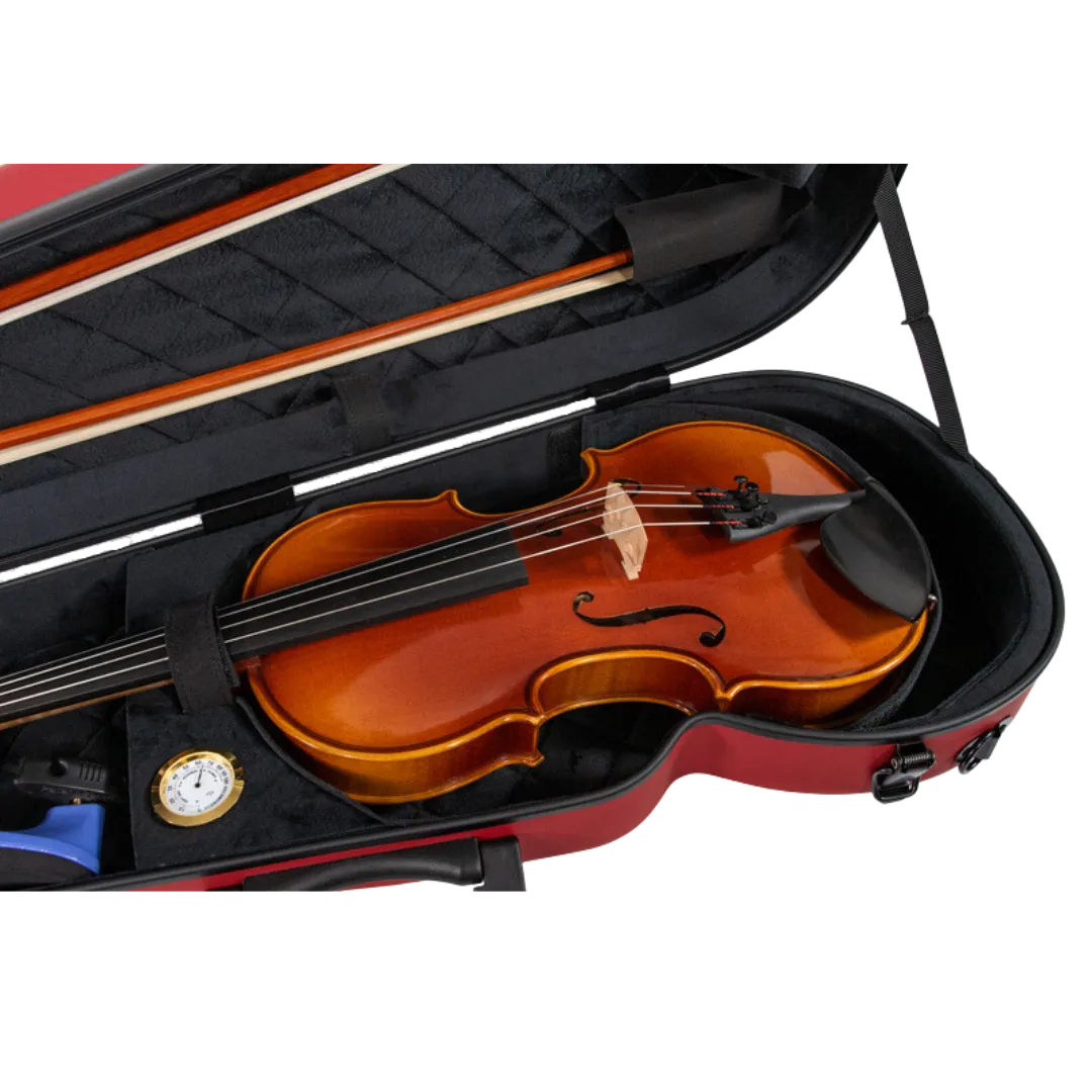 RAAN Shaped Violin Case Wine Red 1/4-1/2