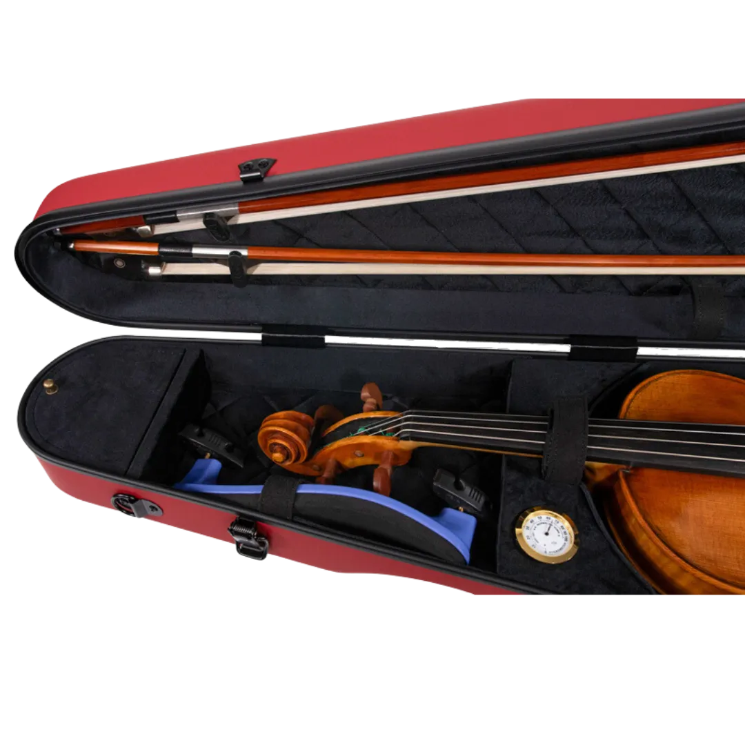RAAN Shaped Violin Case Wine Red 1/4-1/2