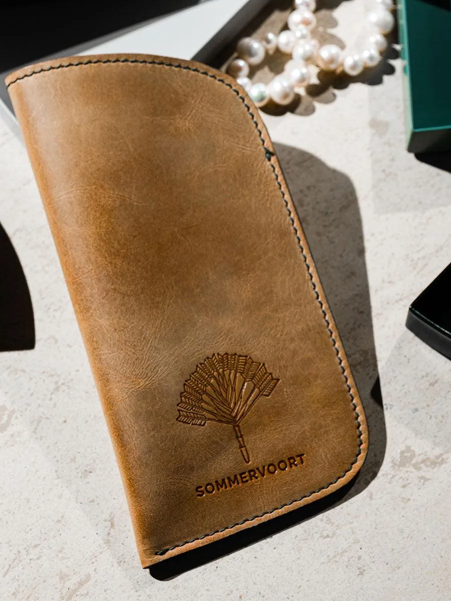 Rainy Sand classic leather glasses case