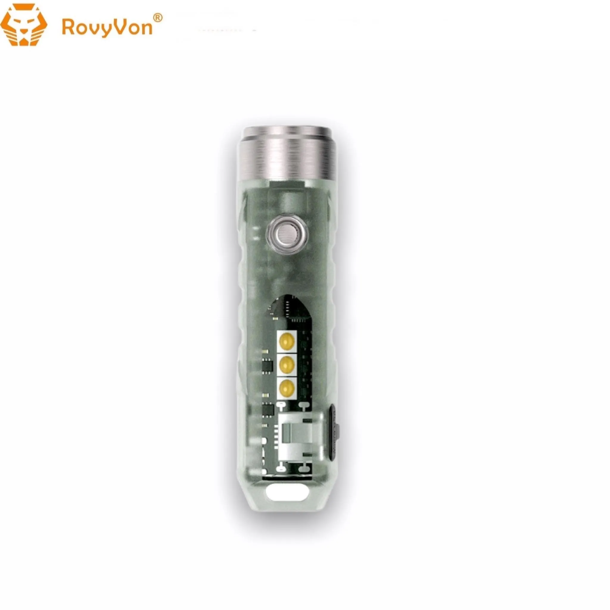 RovyVon Aurora A5x White/UV Green GITD Keychain Flashlight