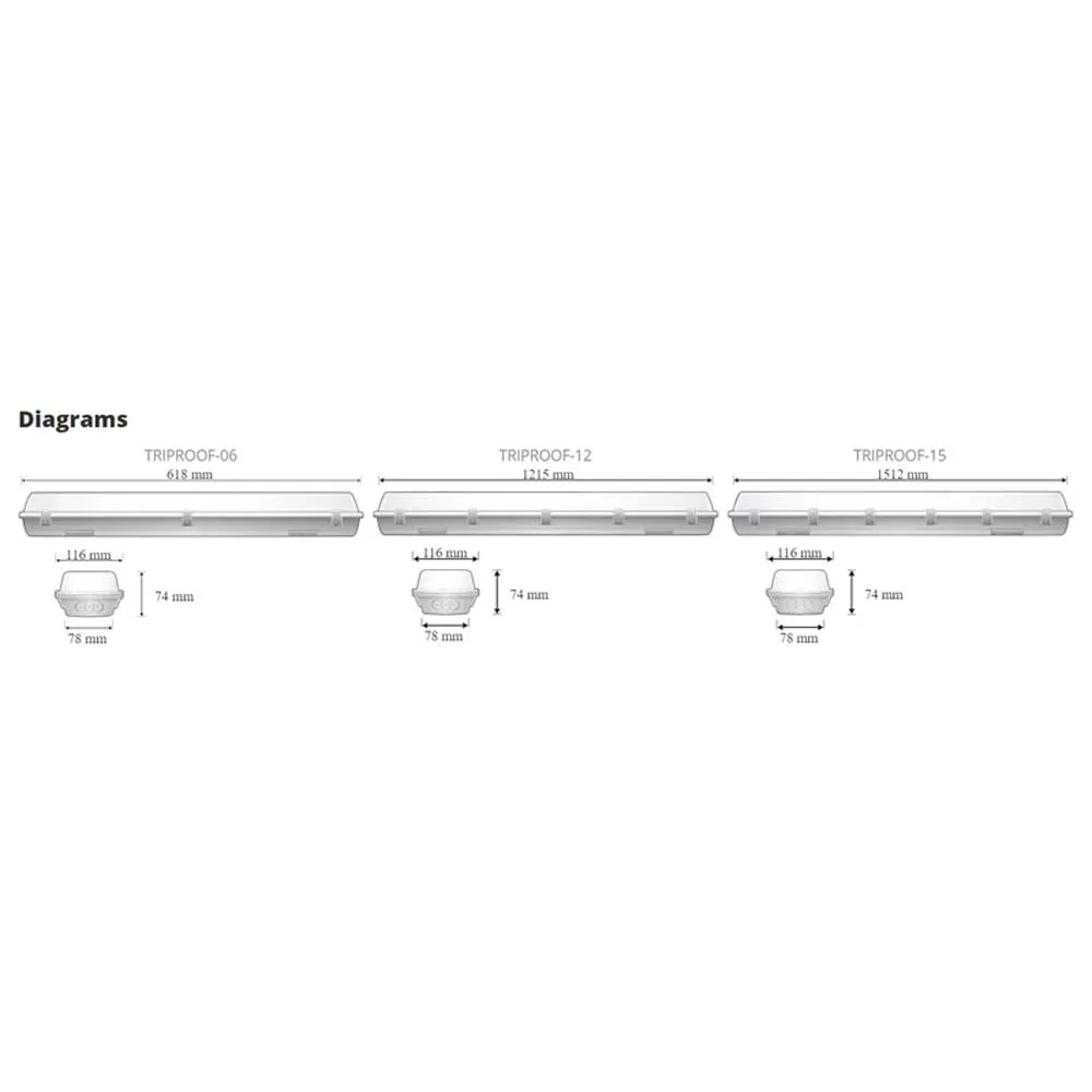 Rugged Outdoor LED Batten Light CCT 20w/40w/60w Haneco Lighting
