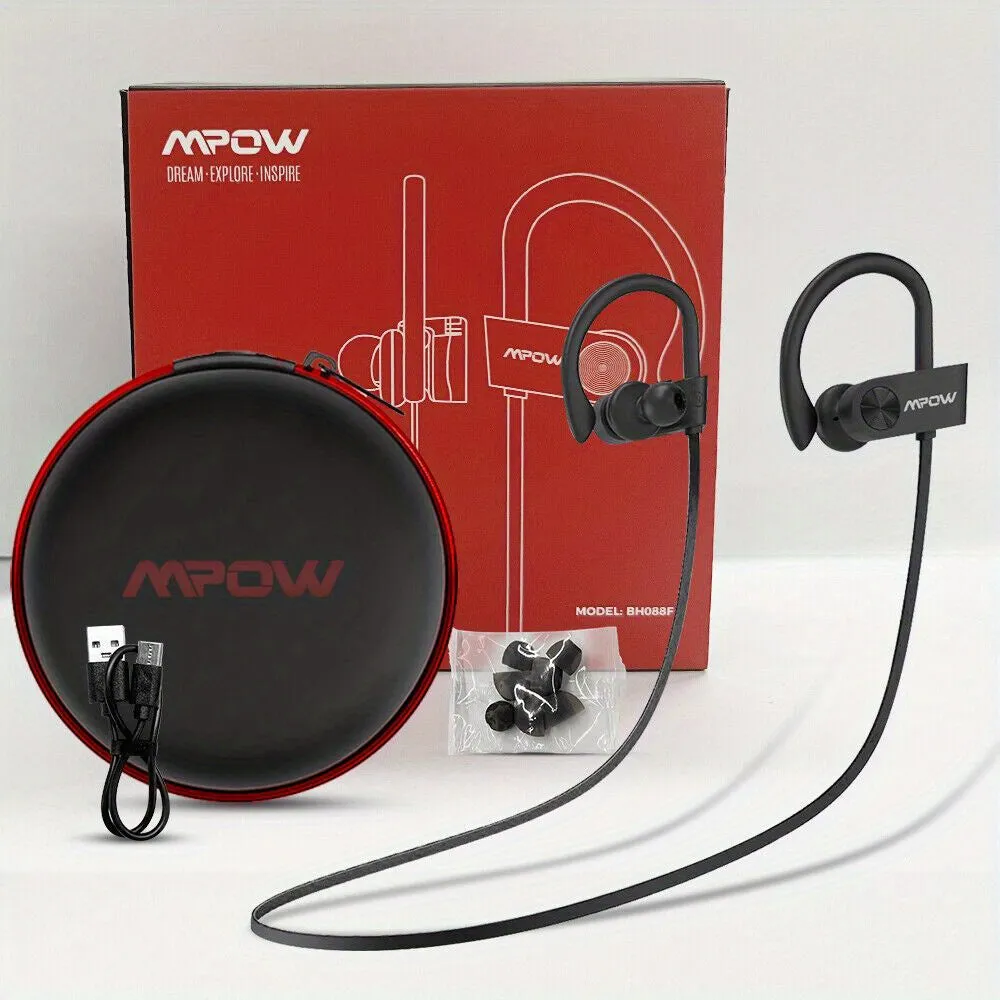 Running Headphones W/16 Hrs Playtime, Bass  HD Stereo Wireless Sports Earphones Earbuds In Ear For Workout, Gym W/CVC6. 0 Noise Cancelling Mic