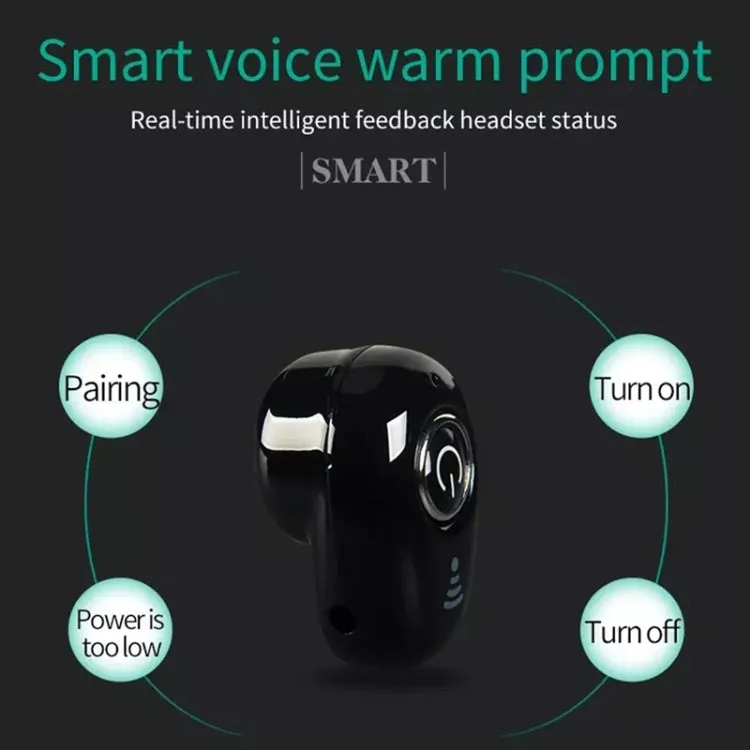 S650 Mini Bluetooth Earphone Earbuds Sport with Mic for All Phone(Black)