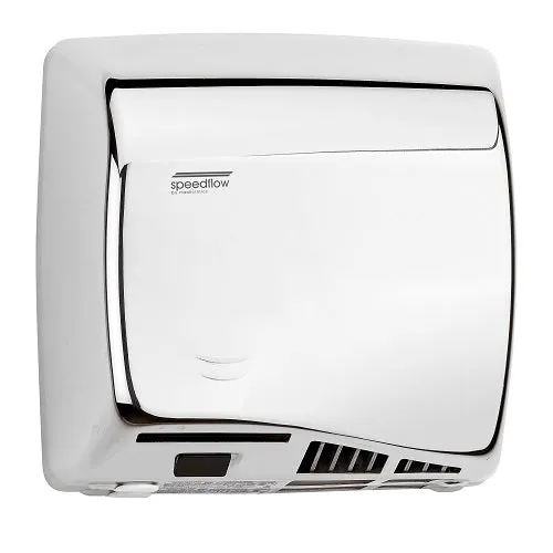 Saniflow® M06AC SPEEDFLOW® Hand Dryer - Bright (Polished) Stainless Steel High-Speed Universal Voltage ADA