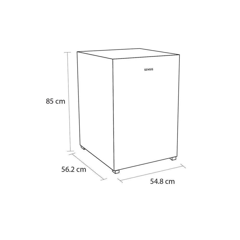 Sensis RFUCF01F54EW 54.8cm Freestanding Undercounter Larder Fridge White