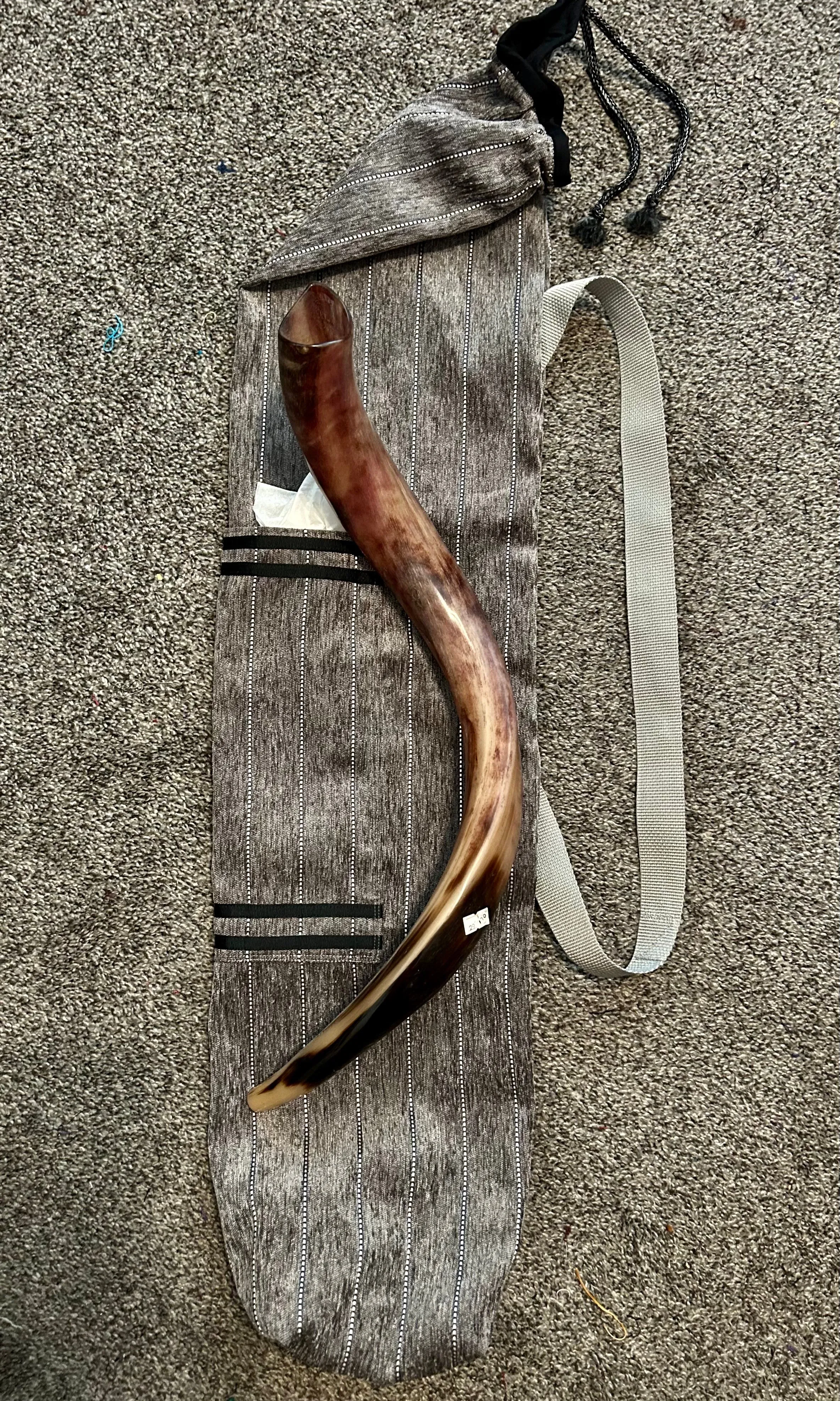 Shofar Carrying Case Silver Gray
