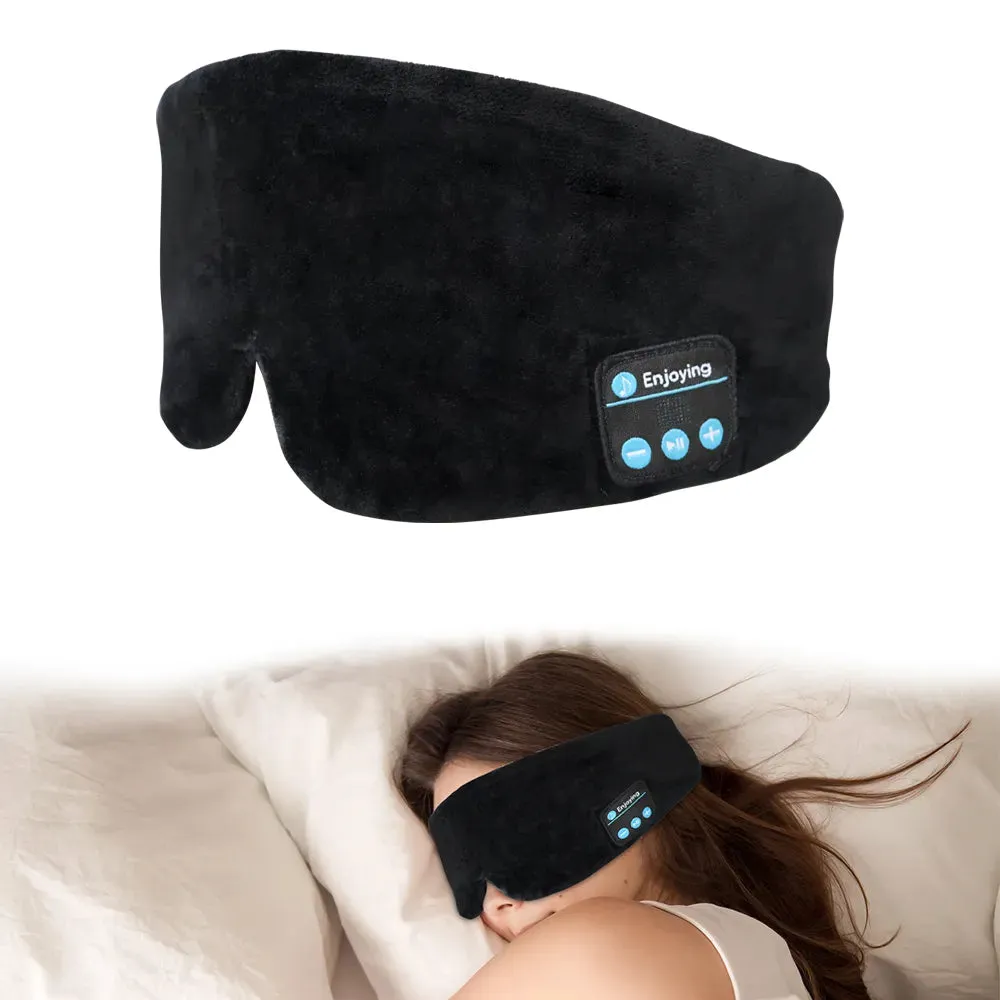 Soft Wireless Bluetooth Sleeping Mask w/Earphones for Music Meditation