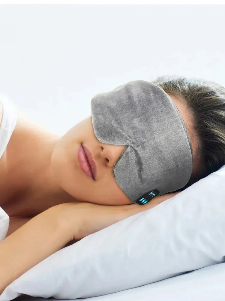 Soft Wireless Bluetooth Sleeping Mask w/Earphones for Music Meditation
