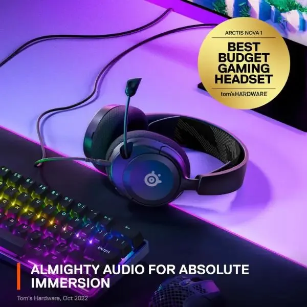 Steelseries Arctis Nova 1 On-Ear  Wired Gaming Headset