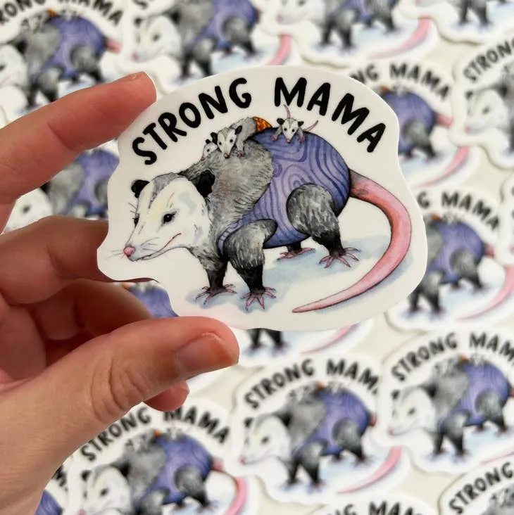 Strong Mama Possum Sticker
