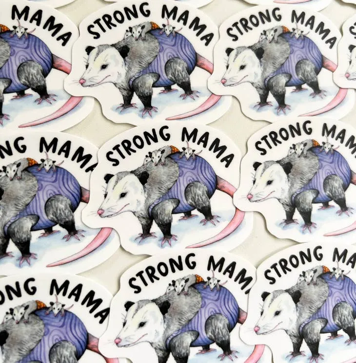 Strong Mama Possum Sticker