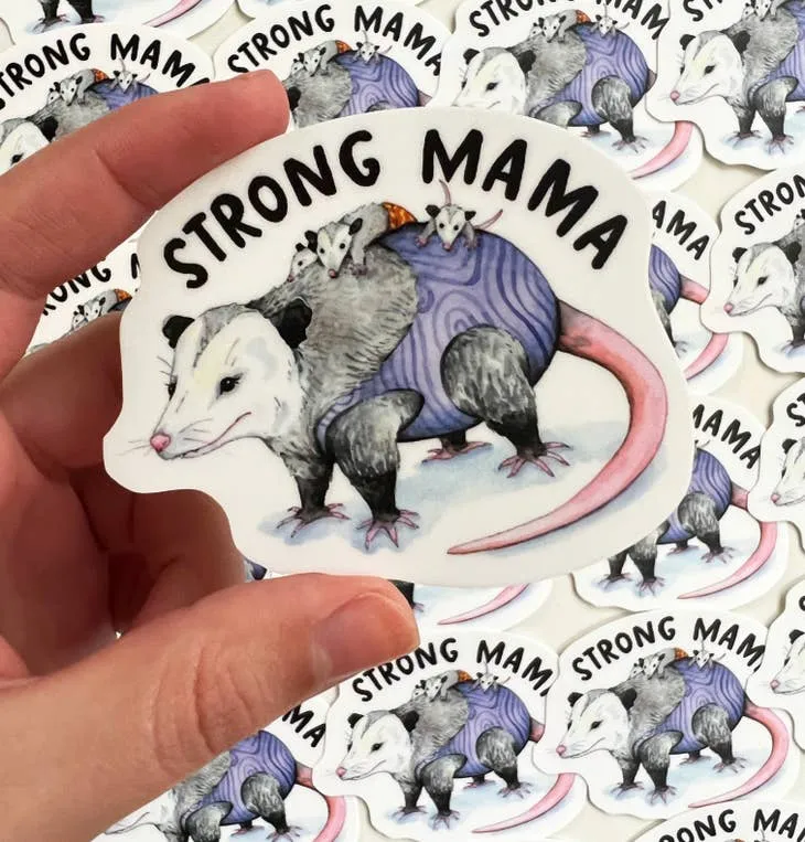 Strong Mama Possum Sticker