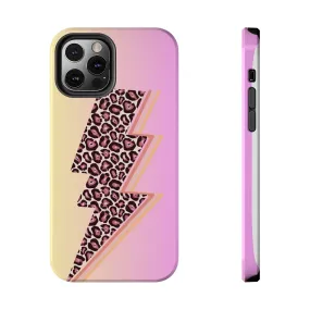 Stylish Pink Leopard Lightning Bolt Cell Phone Cover: Fashion Meets Protection