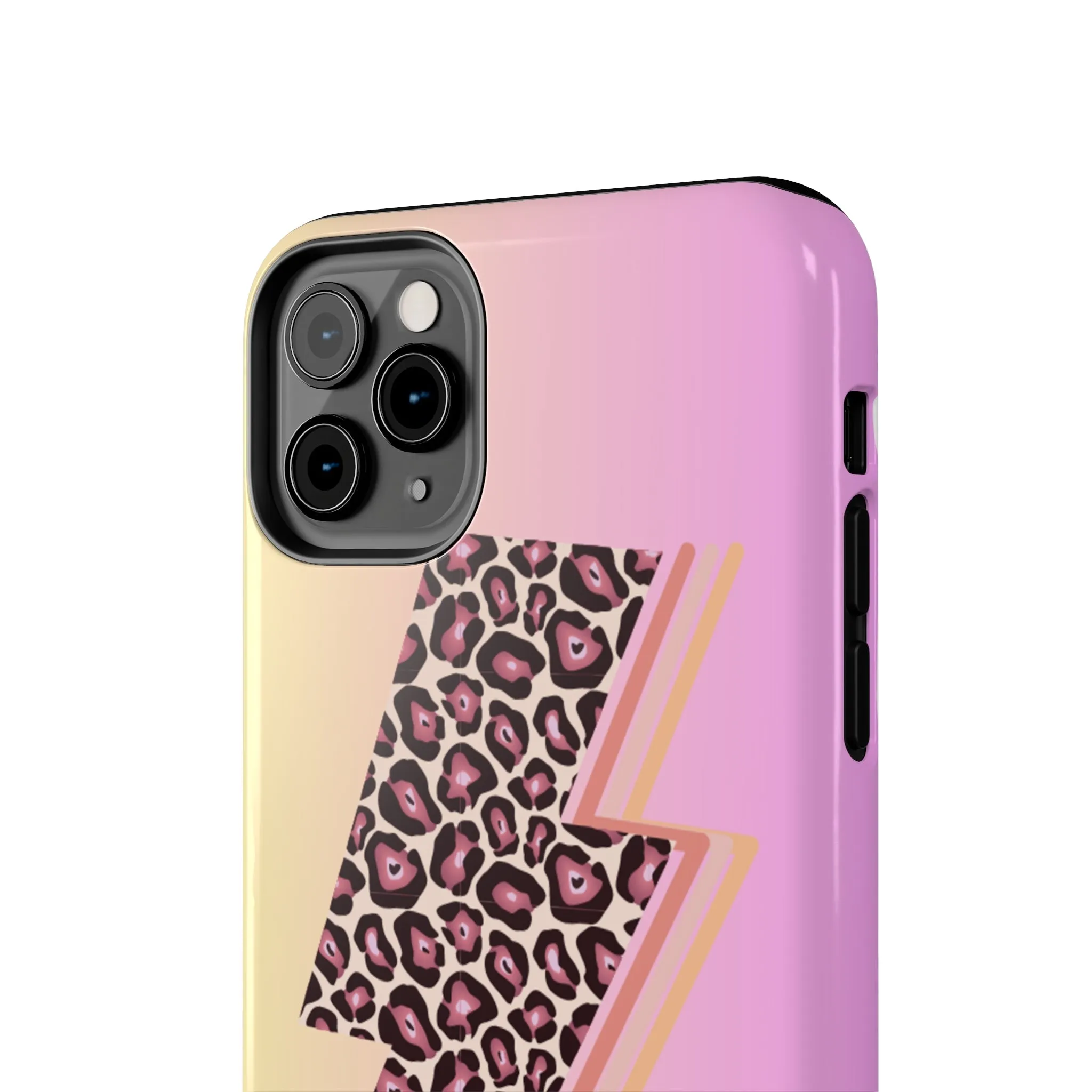 Stylish Pink Leopard Lightning Bolt Cell Phone Cover: Fashion Meets Protection
