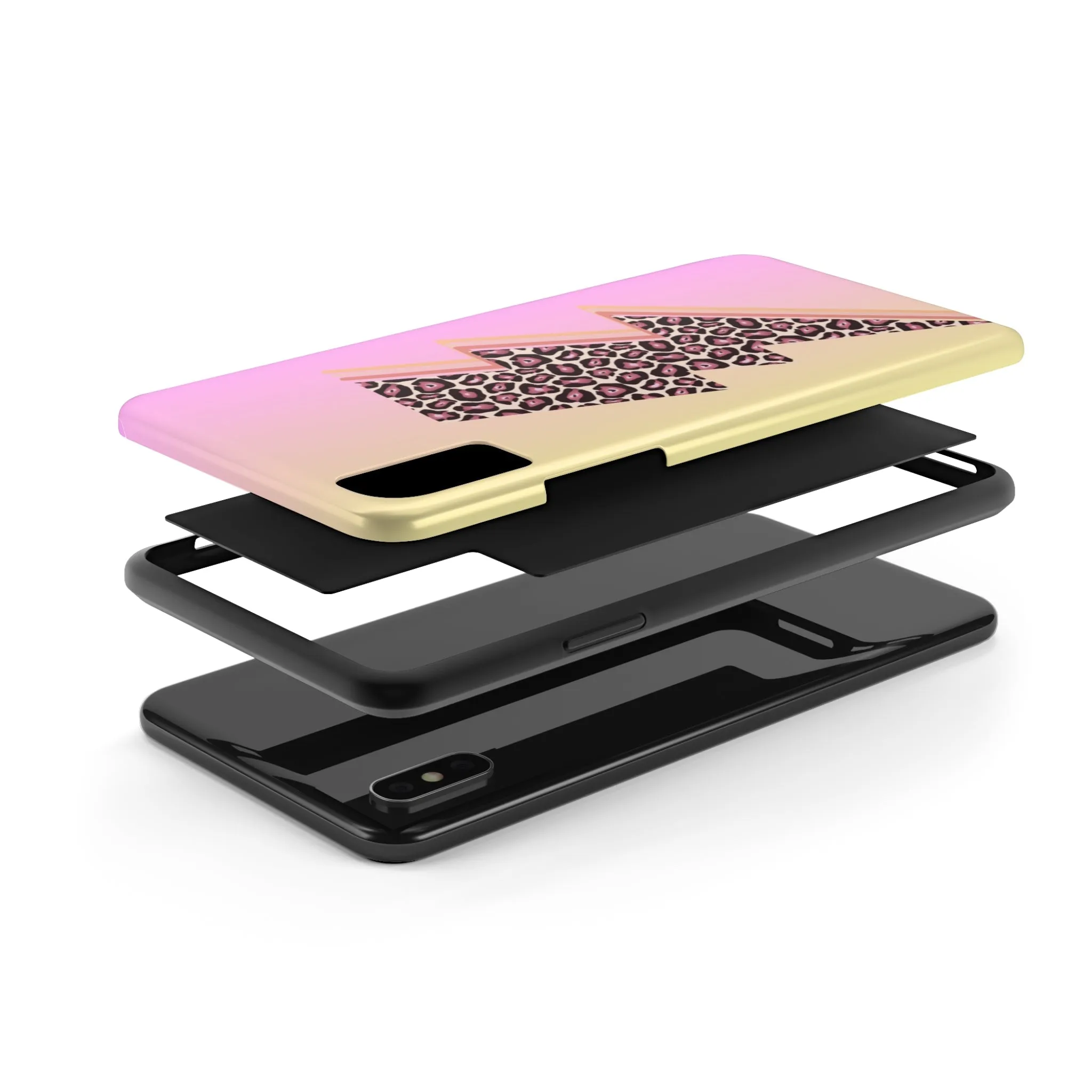 Stylish Pink Leopard Lightning Bolt Cell Phone Cover: Fashion Meets Protection