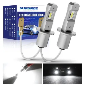 SUPAREE H3 LED Fog Light Bulbs 6500K White 1:1 Original Size
