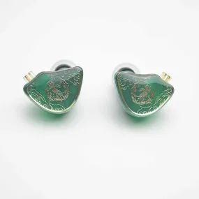 Tangzu WAN ER SG Jade Green 3.5mm Plug Microphone IEM 10mm Dynamic Driver Music HIFI Earphone With 0.78mm 2Pin Swappable Cable