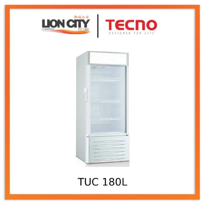 Tecno Uno TUC 180 Commercial Cool Display Chiller Light Grey 180L
