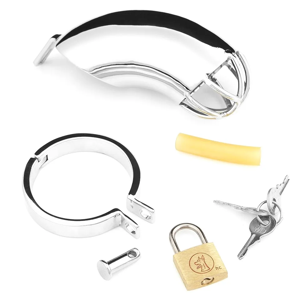 THE CURVE STAINLESS STEEL CHASTITY DEVICE