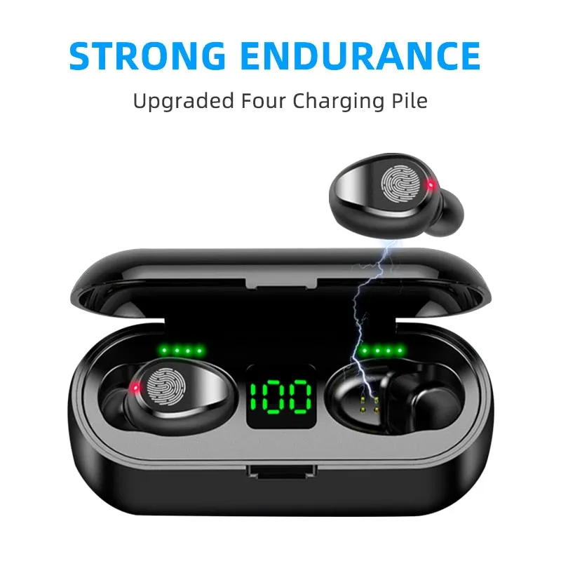 TWS Bluetooth 5.0 Wireless Earphones, Stereo Sport Earbuds headphones