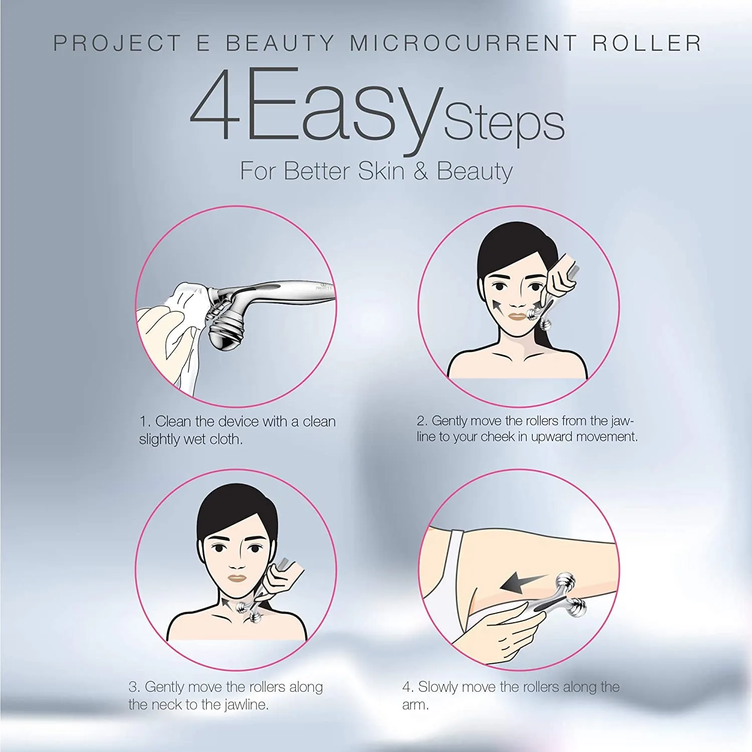 VORA Microcurrent Facial Roller by  | | 3D Face & Body Massager | Instant Face Lift & V-Shape | Collagen Boost | Tightens Skin | Anti-Aging | Roller Tightens Skin | Solar Powered