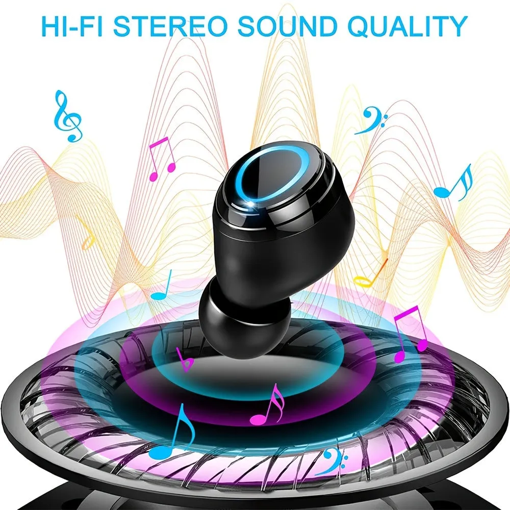 Wireless Earbuds, 140H Playtime Wireless Earphones HD Stereo Noise Cancelling Headphones in Ear with Mic, USB-C Charging Case, Headset for Sports
