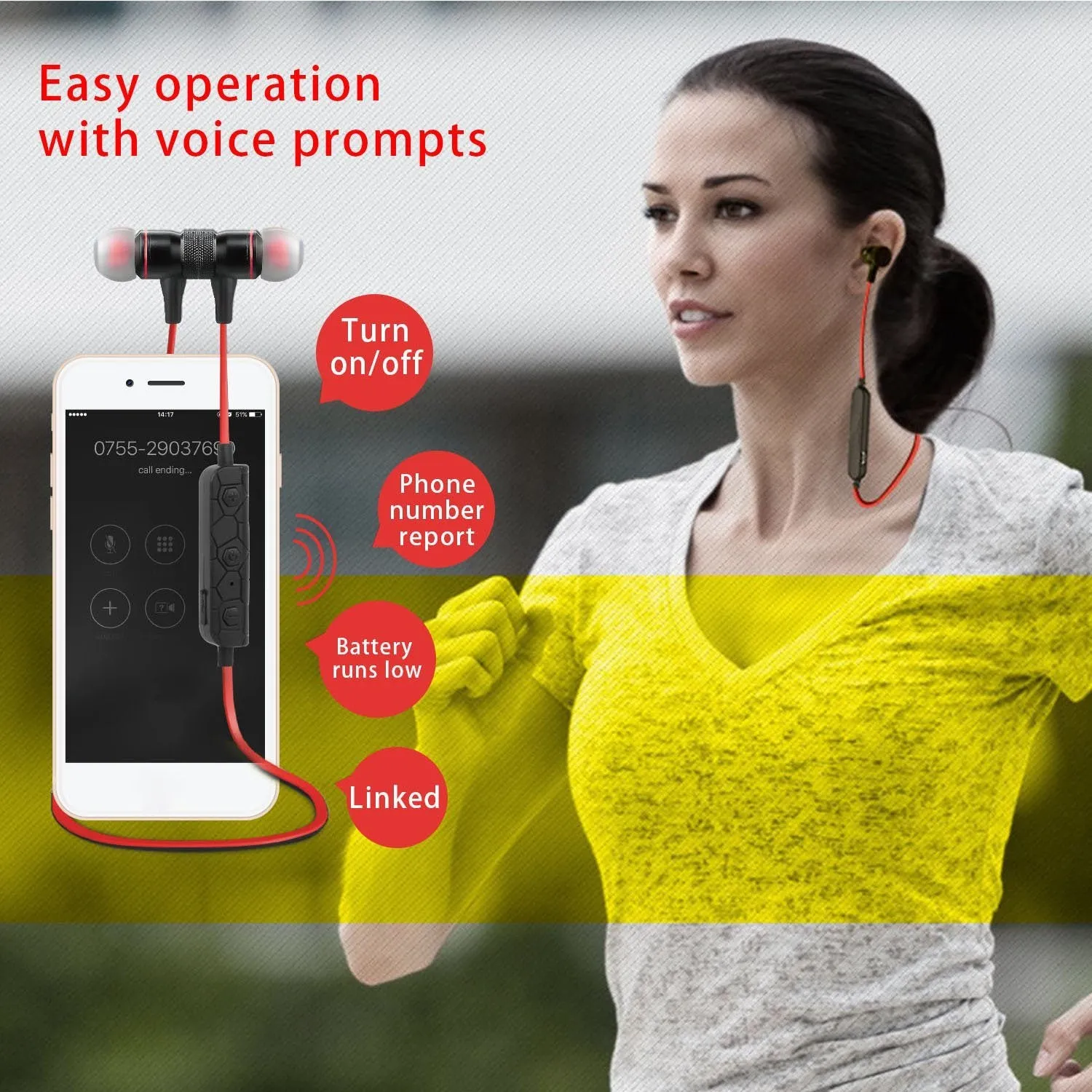 Wireless Smart Sports Stereo Earbuds