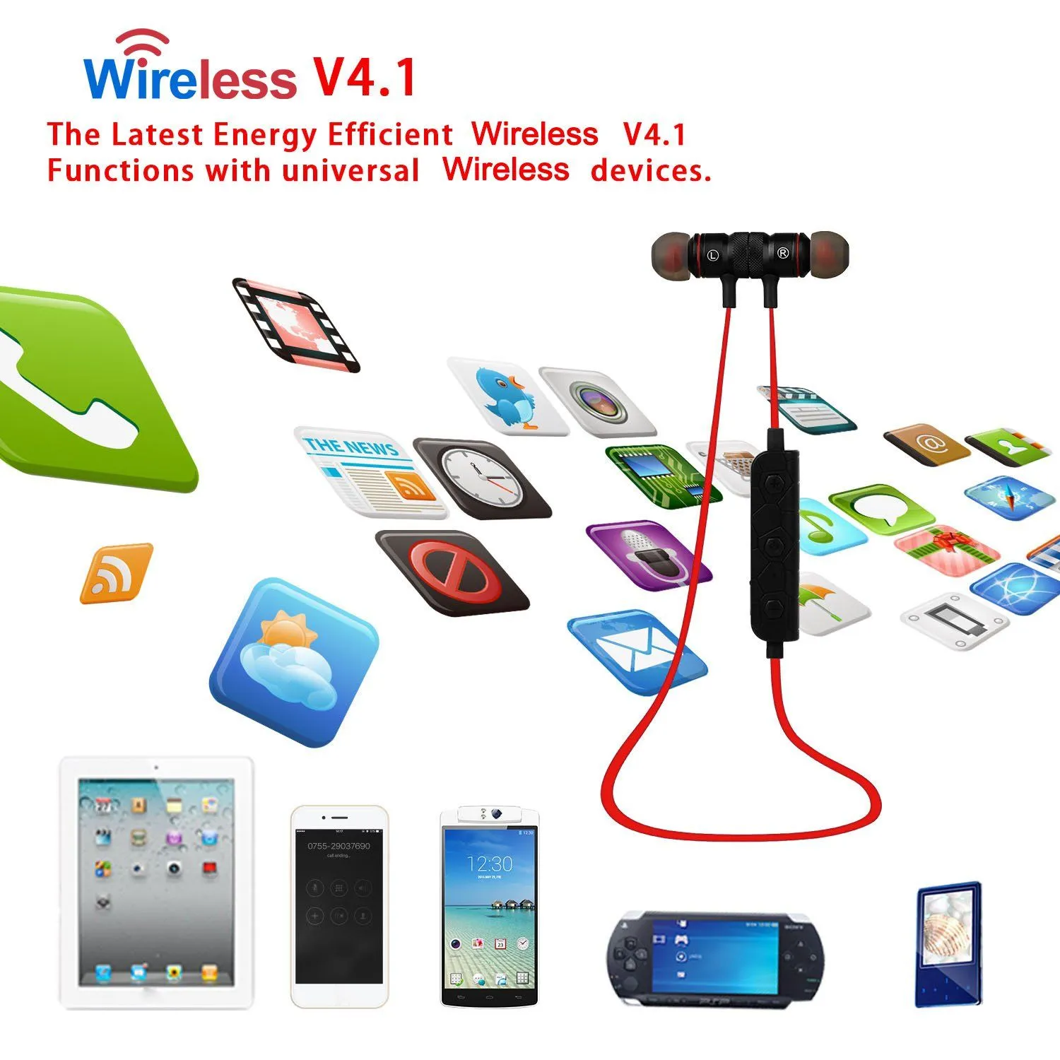 Wireless Smart Sports Stereo Earbuds