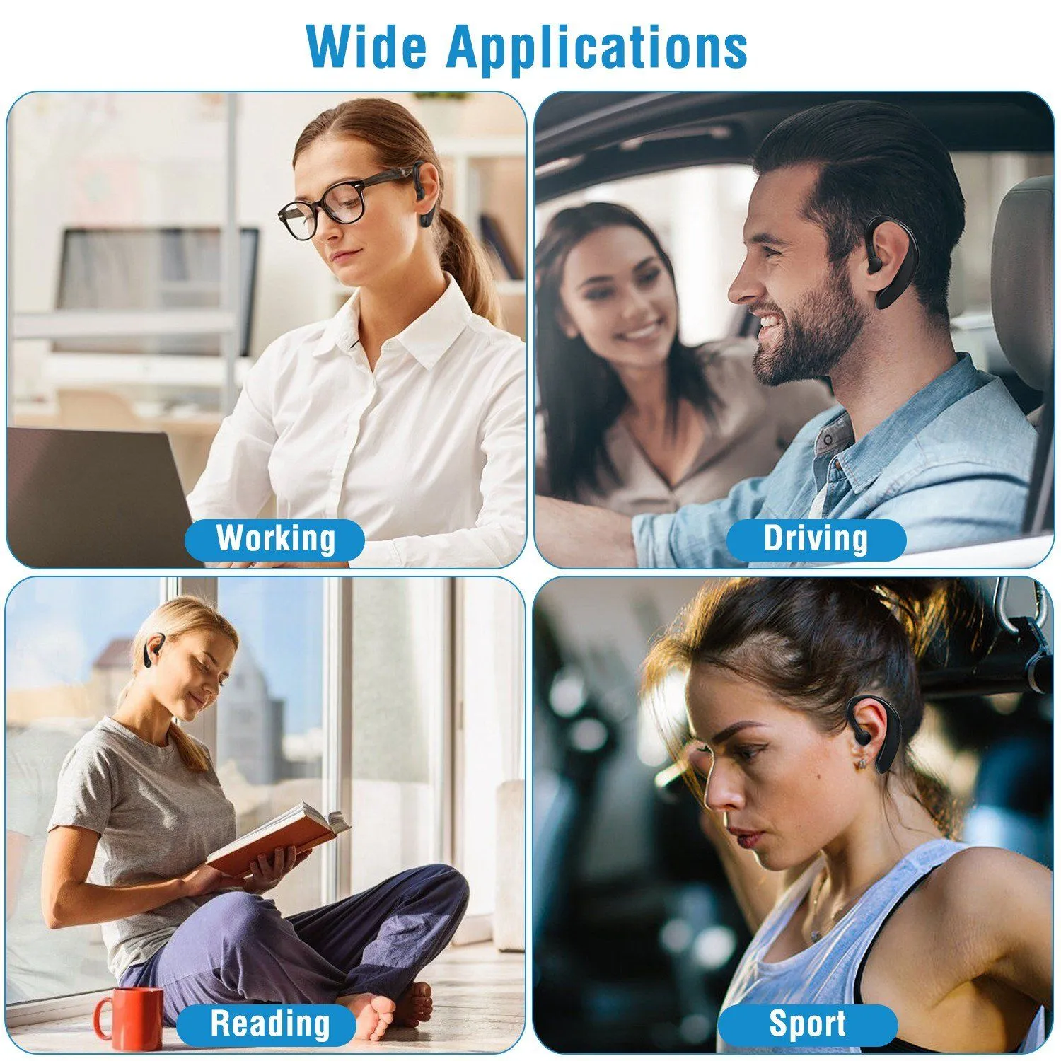 Wireless V5.0 Earpiece Noise Cancelling Driving Earbud
