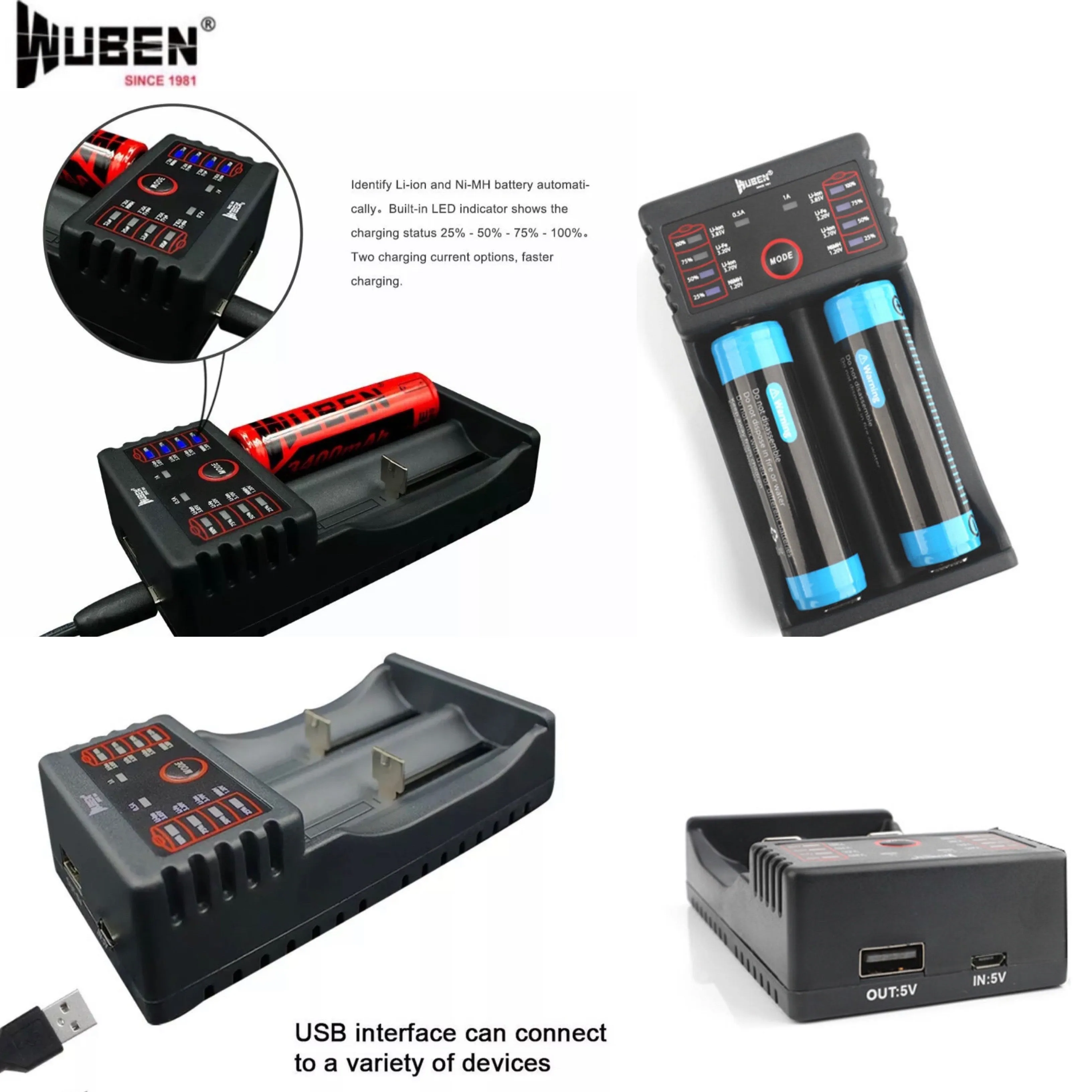 WUBEN H8 1800LMS 250000CD 1000M Tactical Flashlight